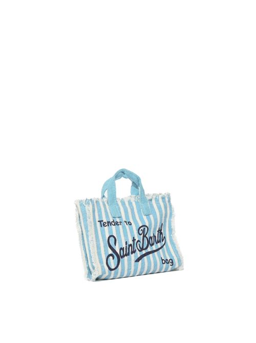 Phone Bag in lino a righe Azzurro Mc2 Saint Barth | PHONE00200398L